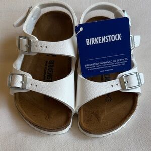 NEW! Birkenstock- Roma Kids White Sandals size 27 or 9 kids